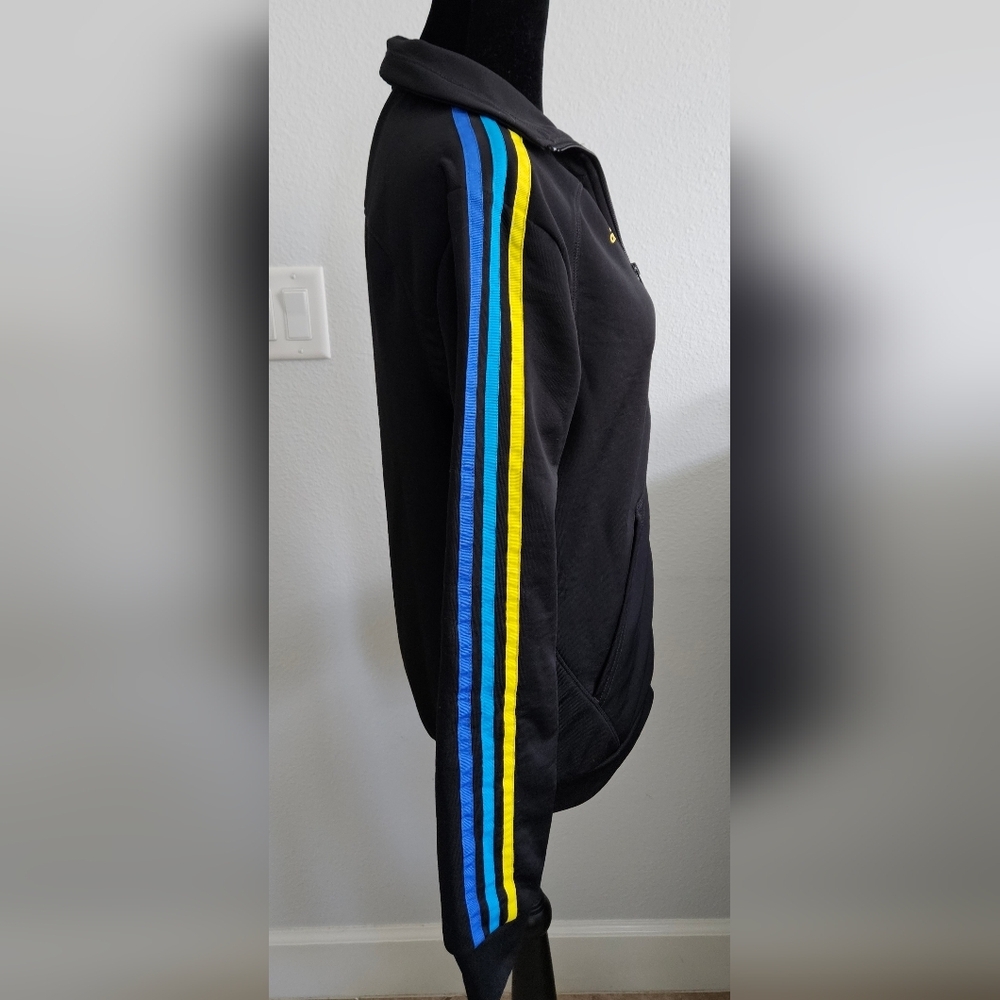 Adidas Boston Marathon 2015 Jacket Womens Small Black Track Full Zip BAA - Picture 4 of 7